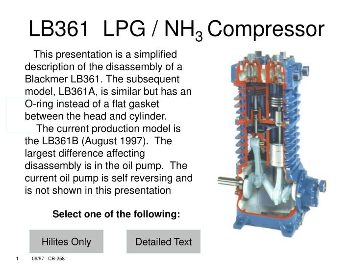 lb361 lpg nh 3 compressor