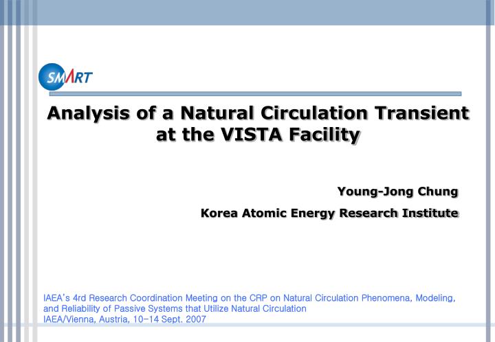 analysis of a natural circulation transient at the vista facility