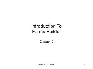 Introduction To Forms Builder