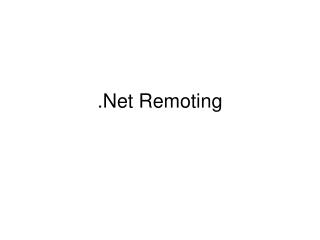 net remoting