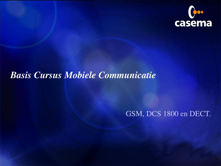 basis cursus mobiele communicatie