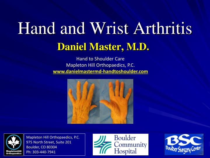hand and wrist arthritis