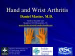 Hand and Wrist Arthritis - slide 1