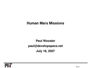 Human Mars Missions