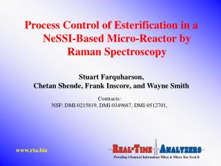Process Control of Esterification in a NeSSI-Based Micro-Reactor by Raman Spectroscopy