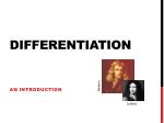 Differentiation - slide 1