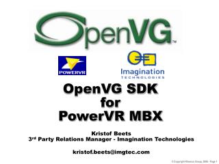 OpenVG SDK for PowerVR MBX