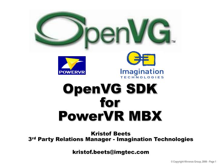 openvg sdk for powervr mbx