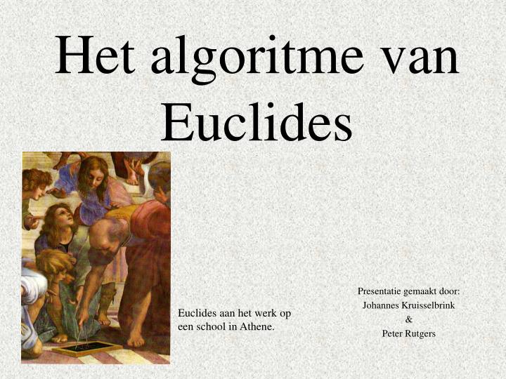 het algoritme van euclides