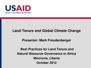 Land Tenure and Global Climate Change