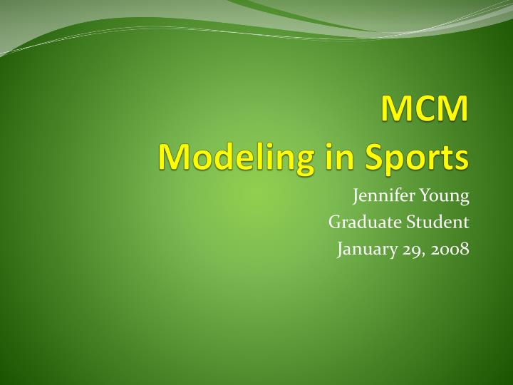 mcm modeling in sports