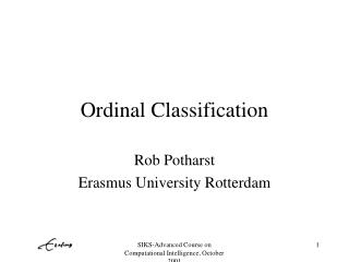 Ordinal Classification