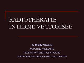 radioth rapie interne vectoris e