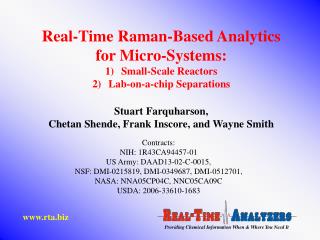 Real-Time Raman-Based Analytics for Micro-Systems: Small-Scale Reactors Lab-on-a-chip Separations
