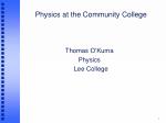 Physics at the Community College - slide 1