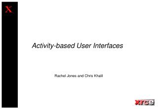 Activity-based User Interfaces