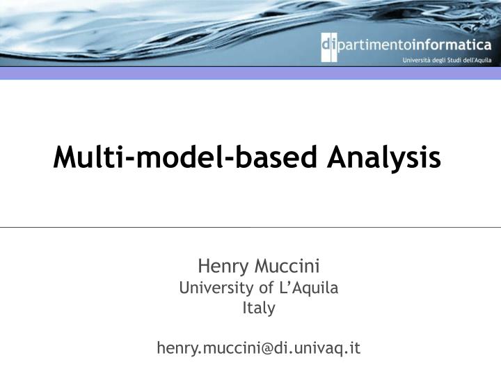 multi model based analysis