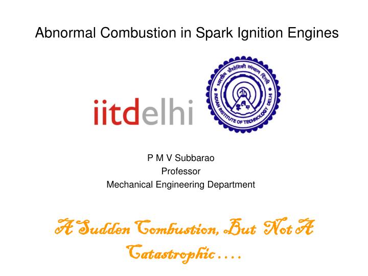 abnormal combustion in spark ignition engines