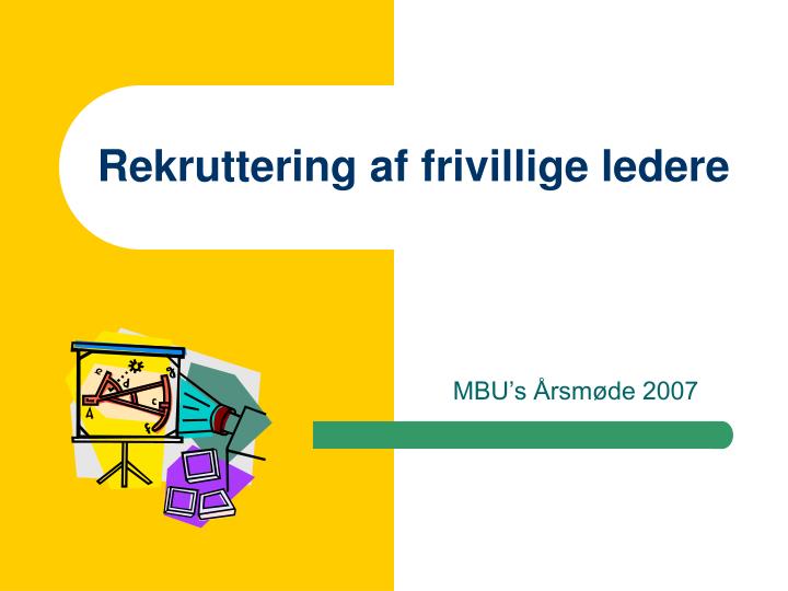 rekruttering af frivillige ledere