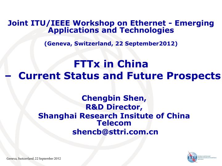 fttx in china current status and future prospects