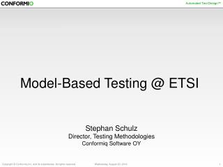 Model-Based Testing @ ETSI