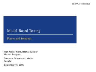 Model- Based Testing