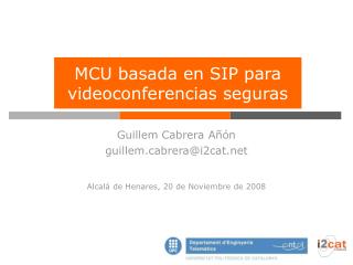 mcu basada en sip para videoconferencias seguras
