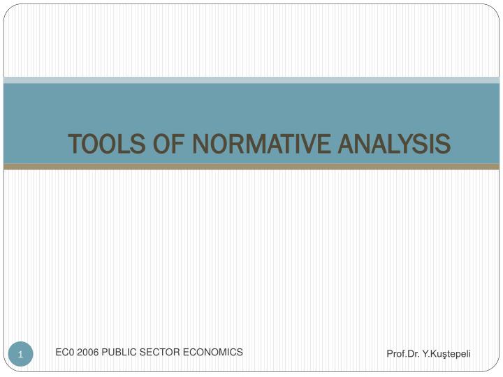 tools of normative analysis