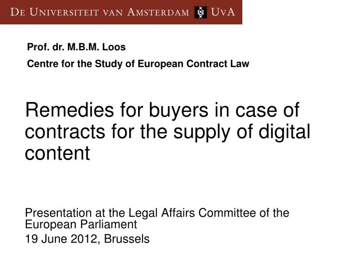 presentation at the legal affairs committee of the european parliament 19 june 2012 brussels