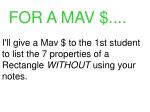 FOR A MAV $.... - slide 1