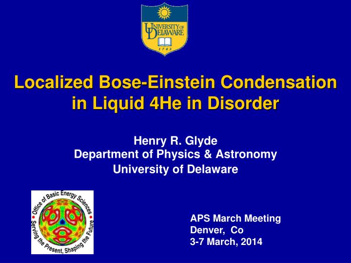 localized bose einstein condensation in liquid 4he in disorder