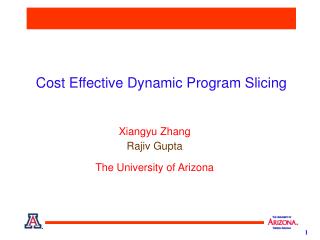 Cost Effective Dynamic Program Slicing