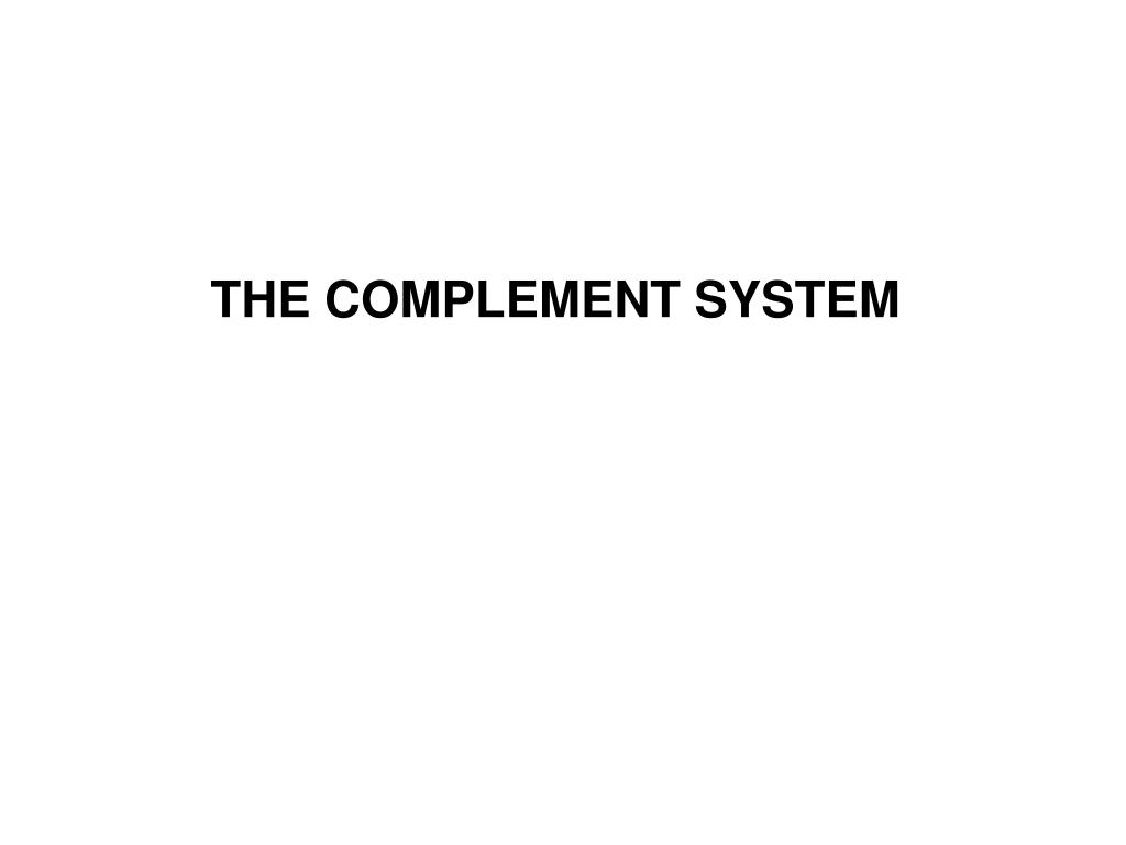 PPT - THE COMPLEMENT SYSTEM PowerPoint Presentation, free download - ID ...