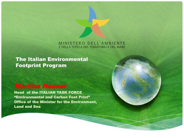 the italian environmental footprint program