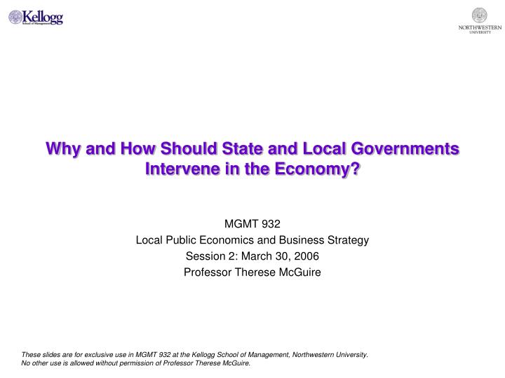 why and how should state and local governments intervene in the economy