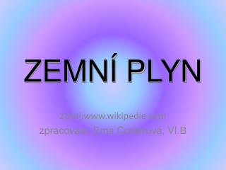 zemn plyn