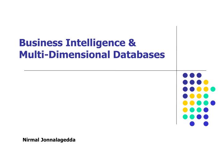 business intelligence multi dimensional databases