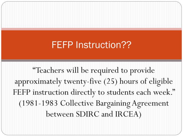 fefp instruction