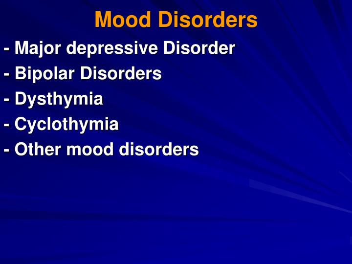 mood disorders