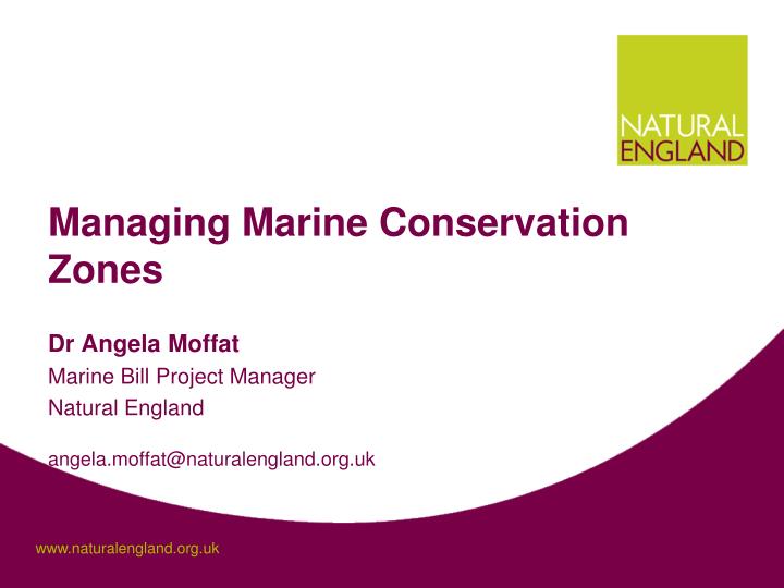 managing marine conservation zones