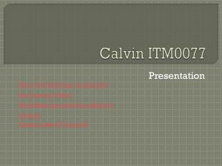 Calvin ITM0077