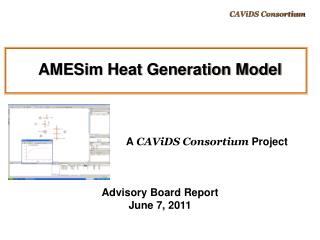 AMESim Heat Generation Model