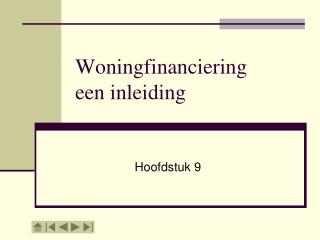 woningfinanciering een inleiding
