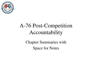 A-76 Post-Competition Accountability