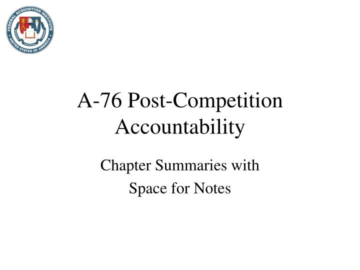 a 76 post competition accountability