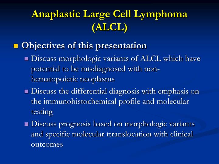 anaplastic large cell lymphoma alcl
