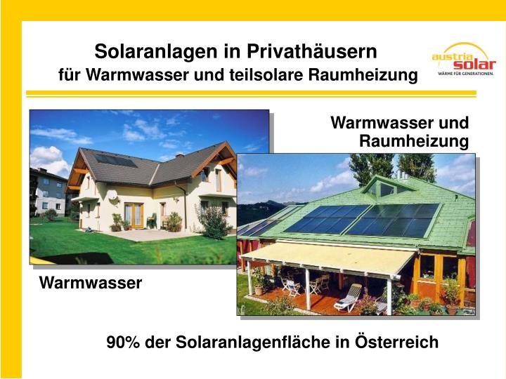 solaranlagen in privath usern f r warmwasser und teilsolare raumheizung