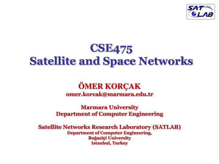 cse475 satellite and space networks