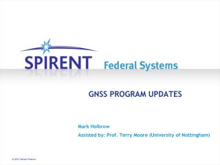 GNSS PROGRAM UPDATES