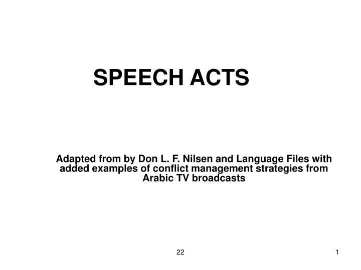 speech acts